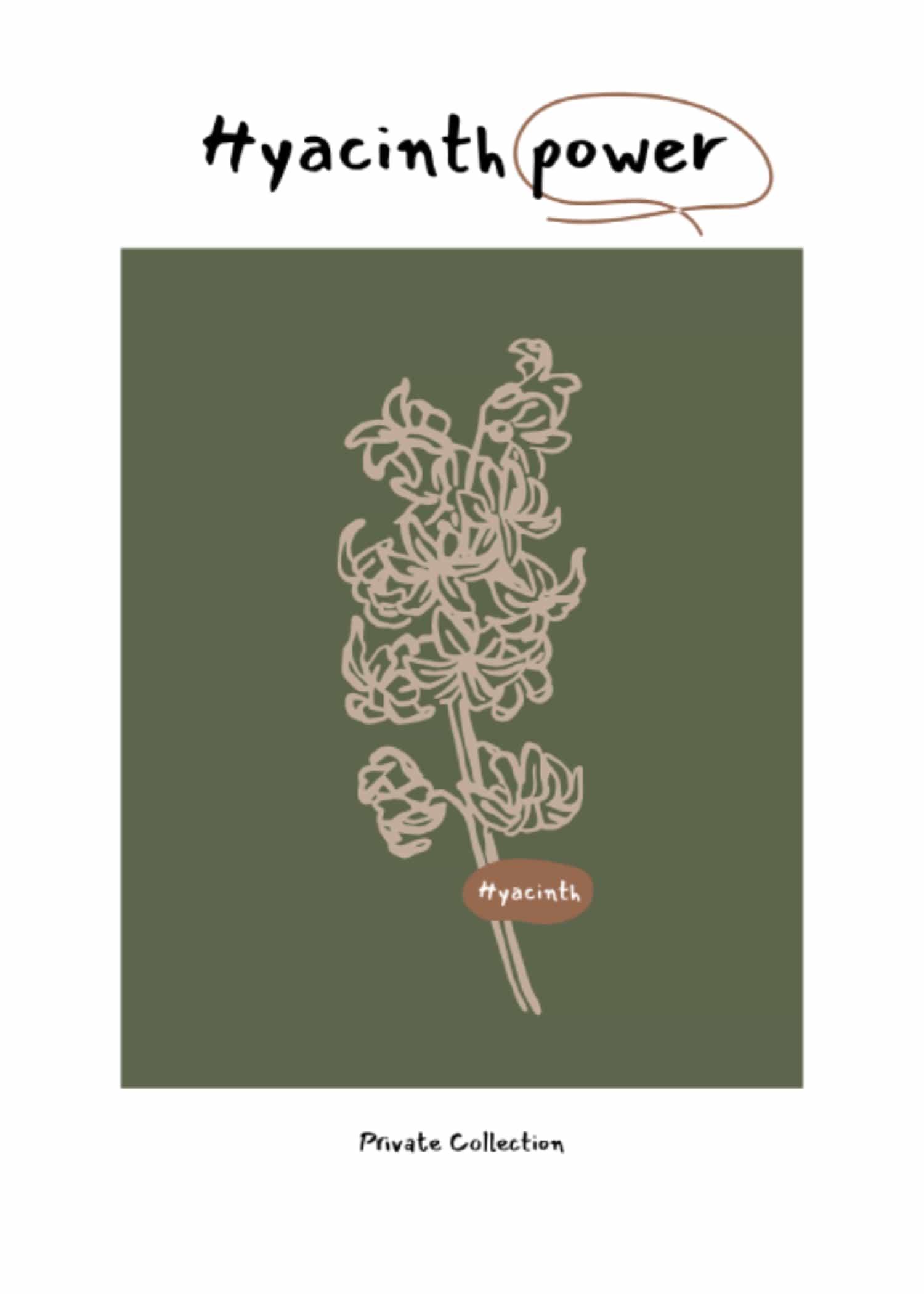Beige Hyacinth Lines poster