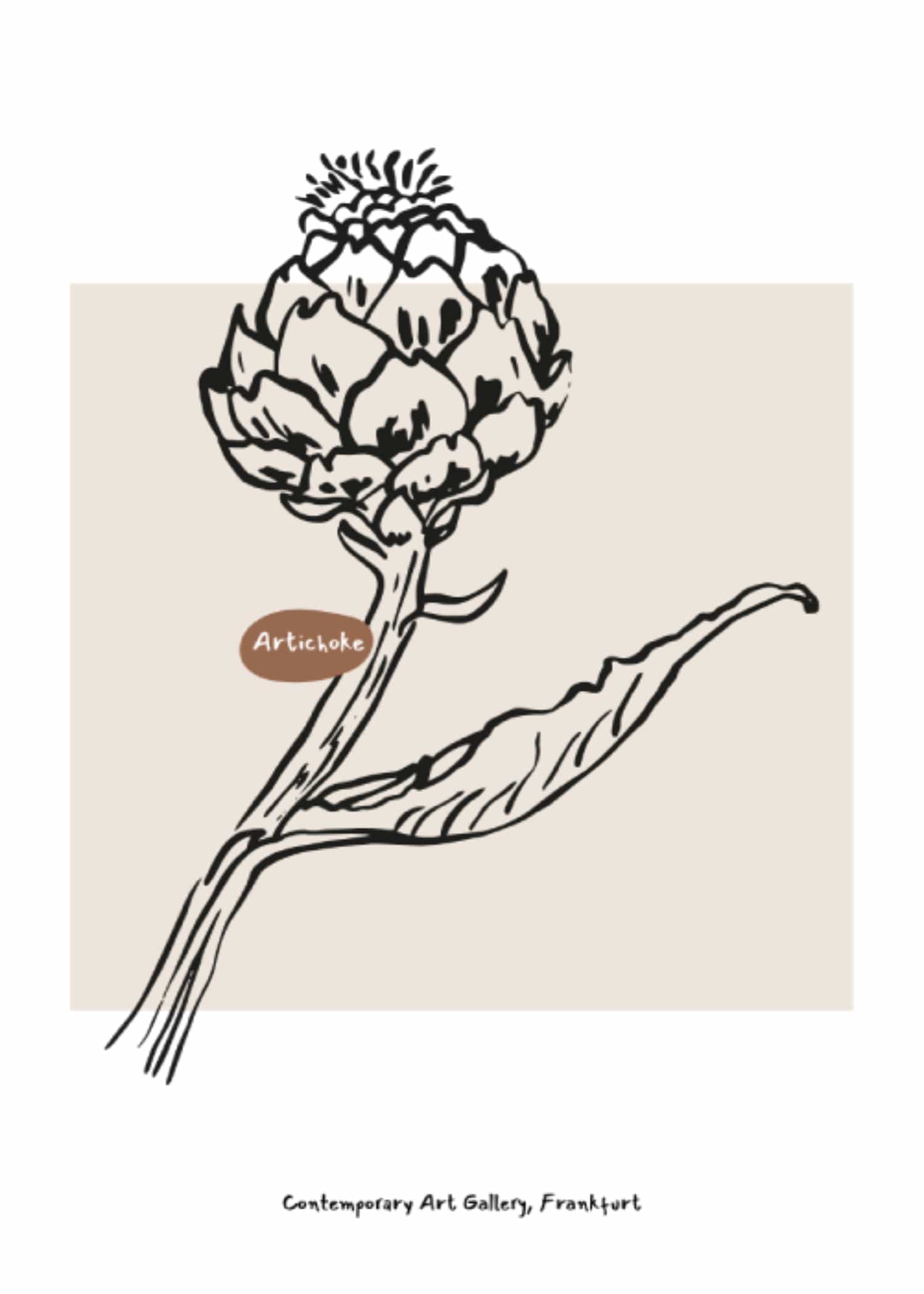 Black Artichoke Lines poster