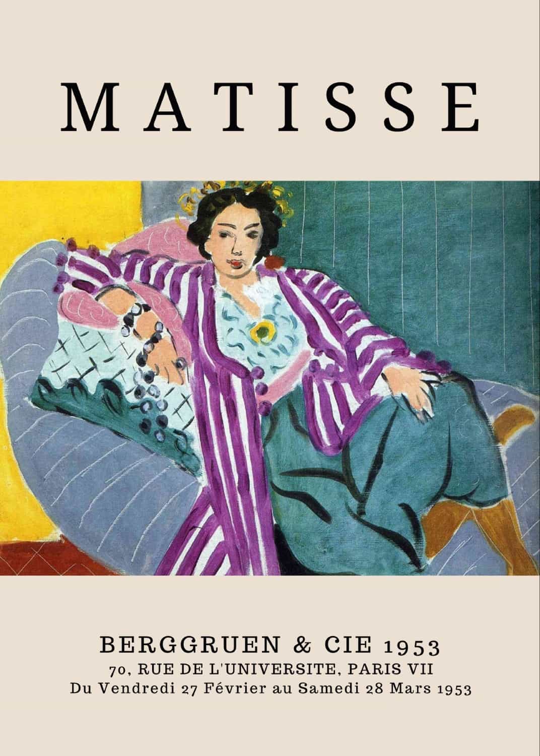 Small Odalisque in Purple Robe by Henri Matisse poster