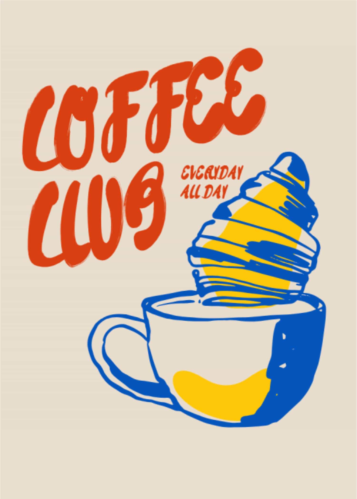 Klub kawowy plakat