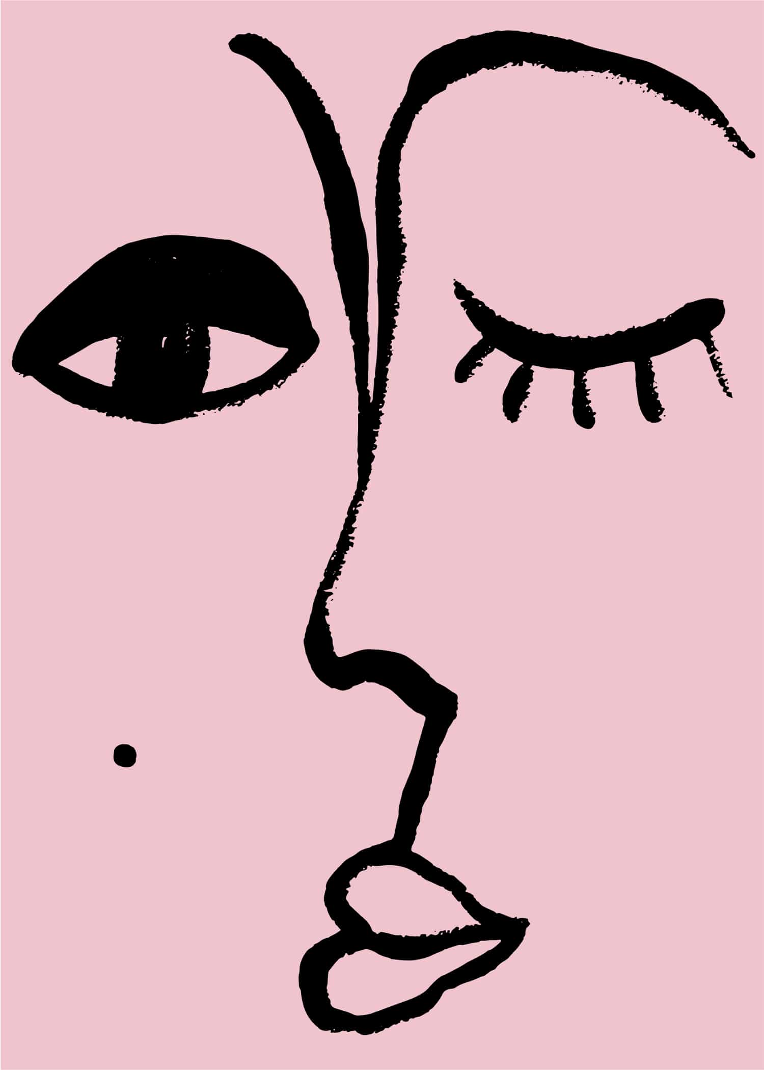 Line-Art Portrait poster