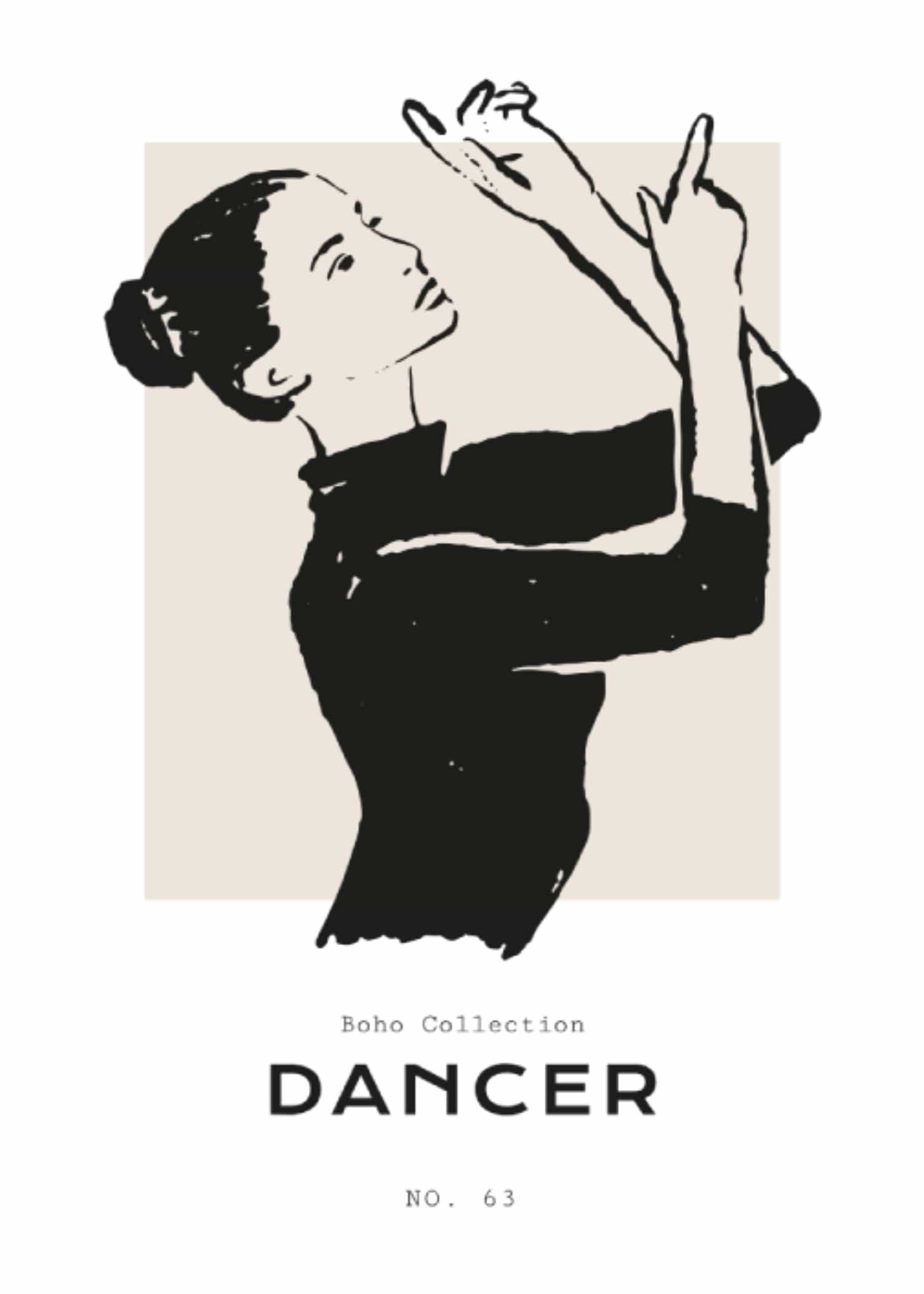 Kobieta tancerka plakat