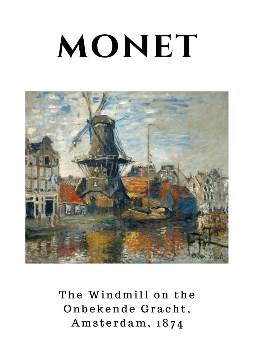 The Windmill on the Onbekende Gracht poster