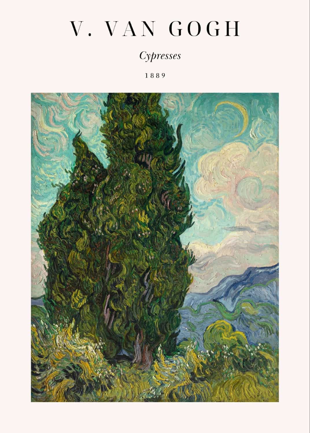 Cyprysy Vincenta van Gogha plakat