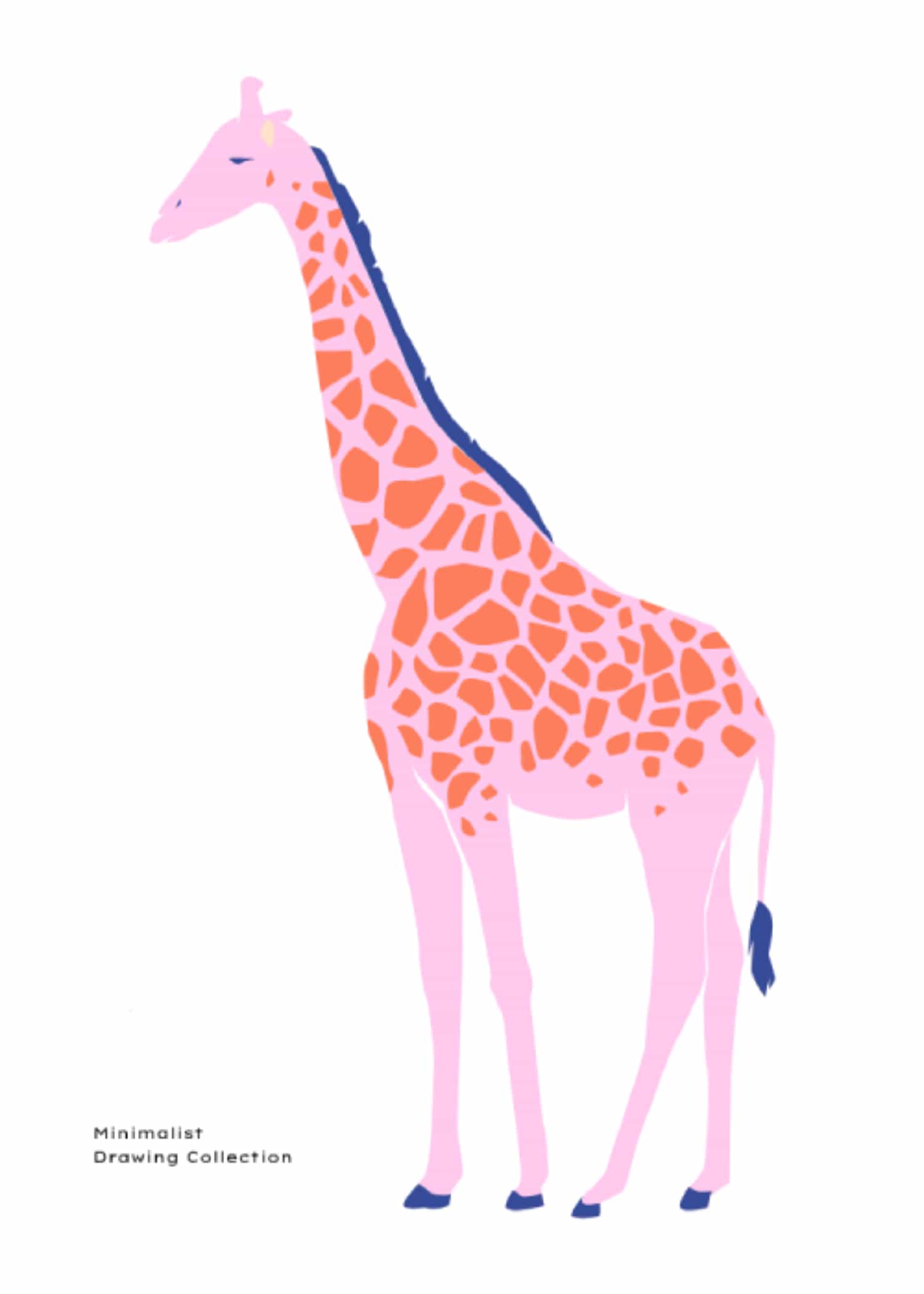 Minimalist Giraffe poster