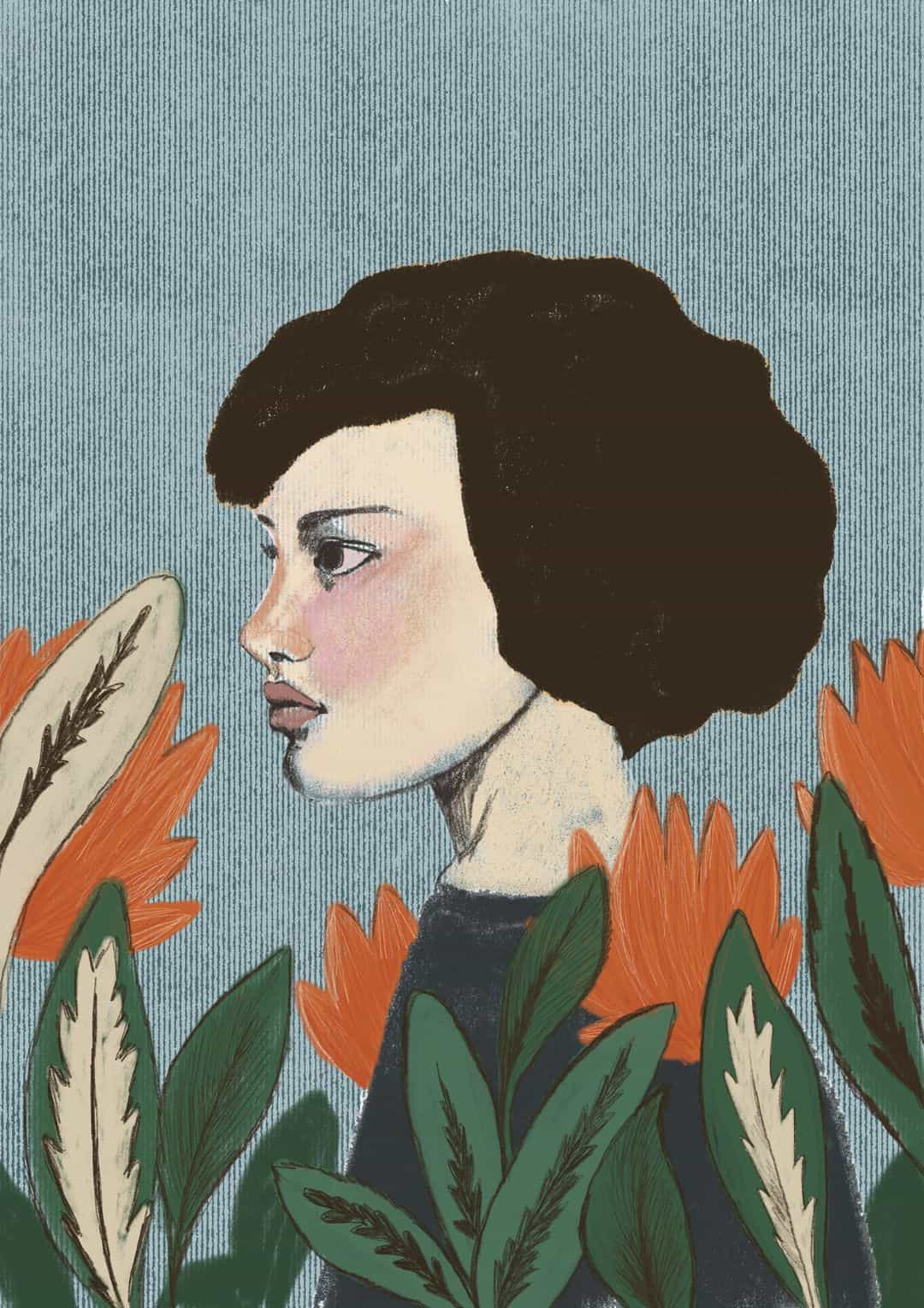Floral Portrait poster
