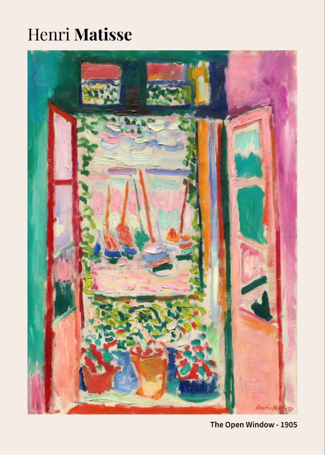 Otwarte okno autorstwa Henri Matisse'a plakat