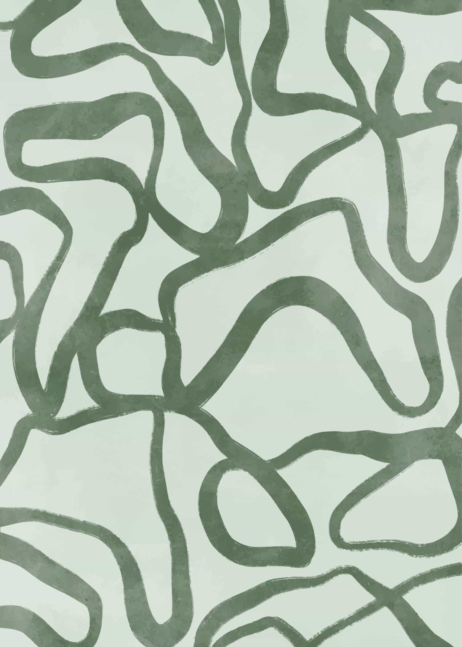Zielone abstrakcyjne linie plakat