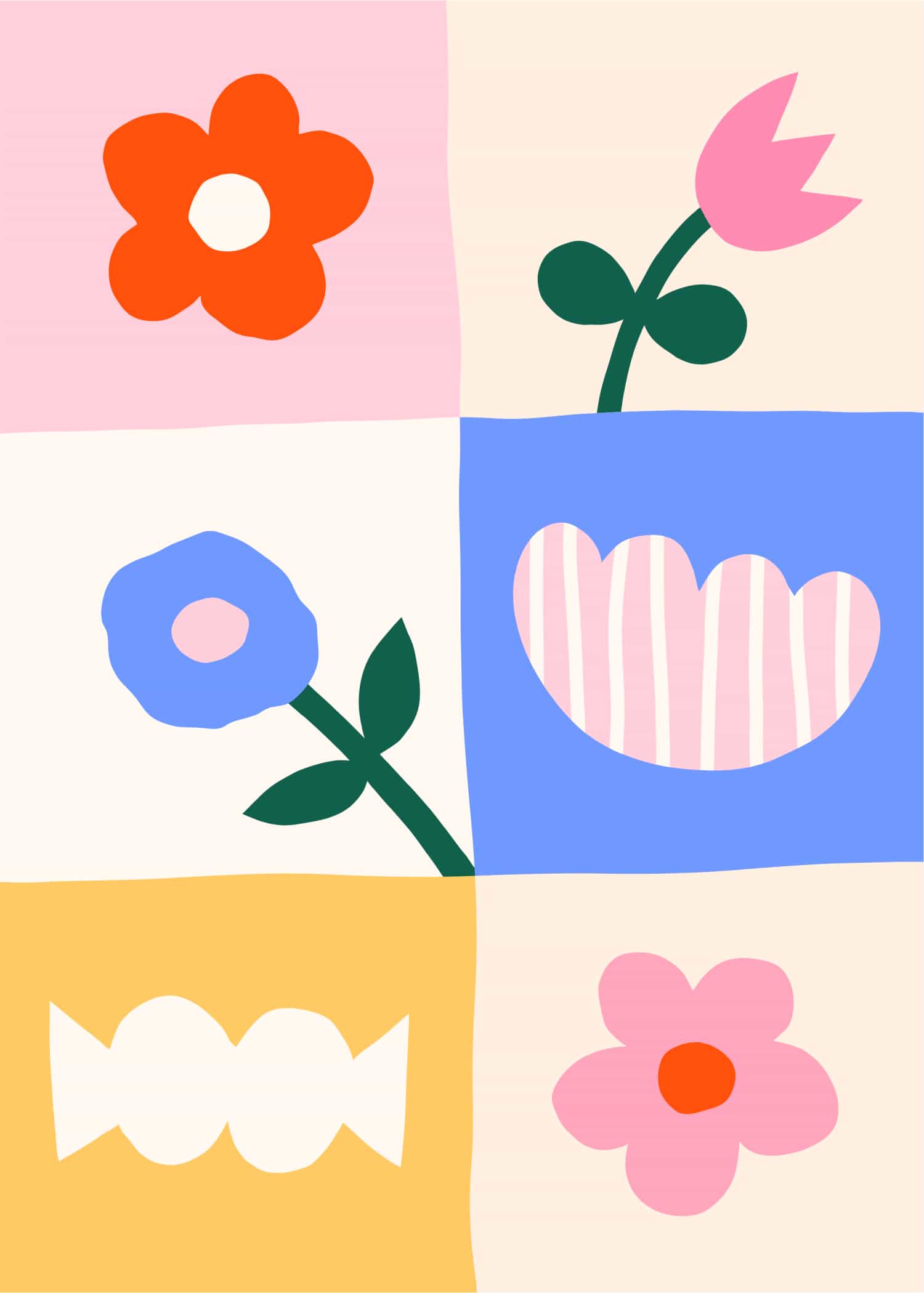 Abstract Flower Shapes No.2 poster
