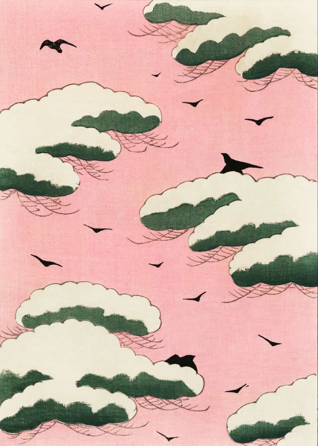 Pink Sky by Watanabe Seitei poster