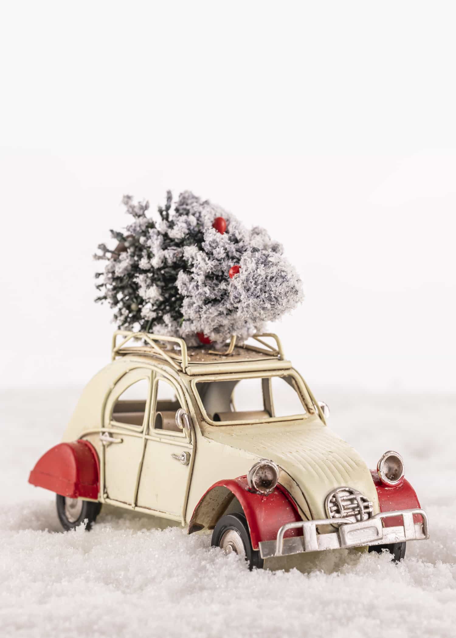 Toy Car with a Christmas Tree poster