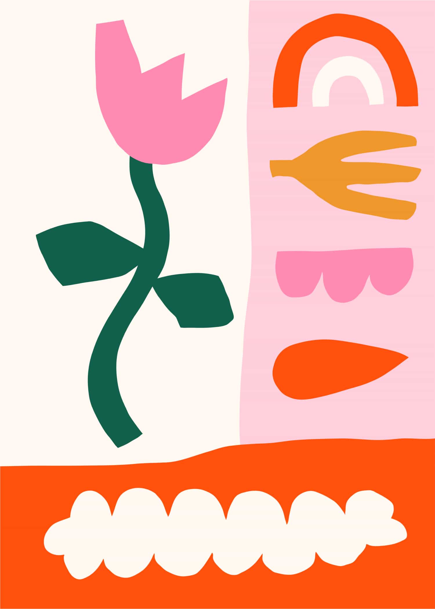 Abstract Flower Shapes No.1 poster