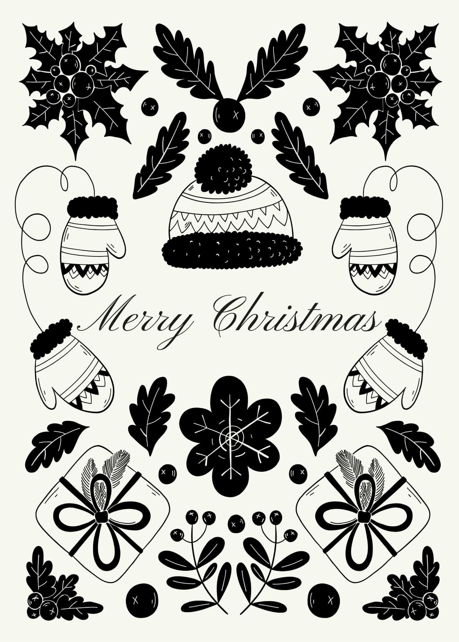 Wzór atramentu XMAS nr 1 plakat