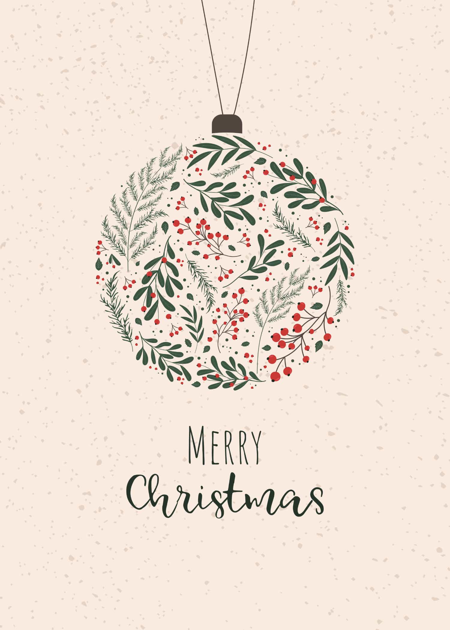 Merry Christmas Bauble poster