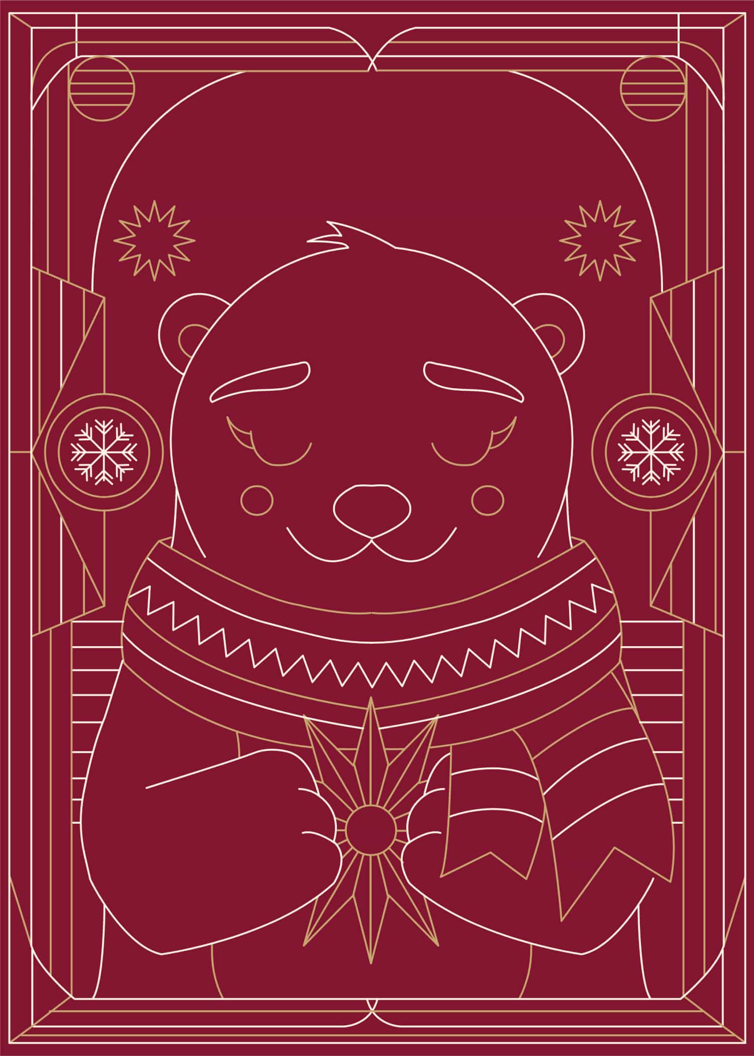 Line Art Christmas No. 2 poster