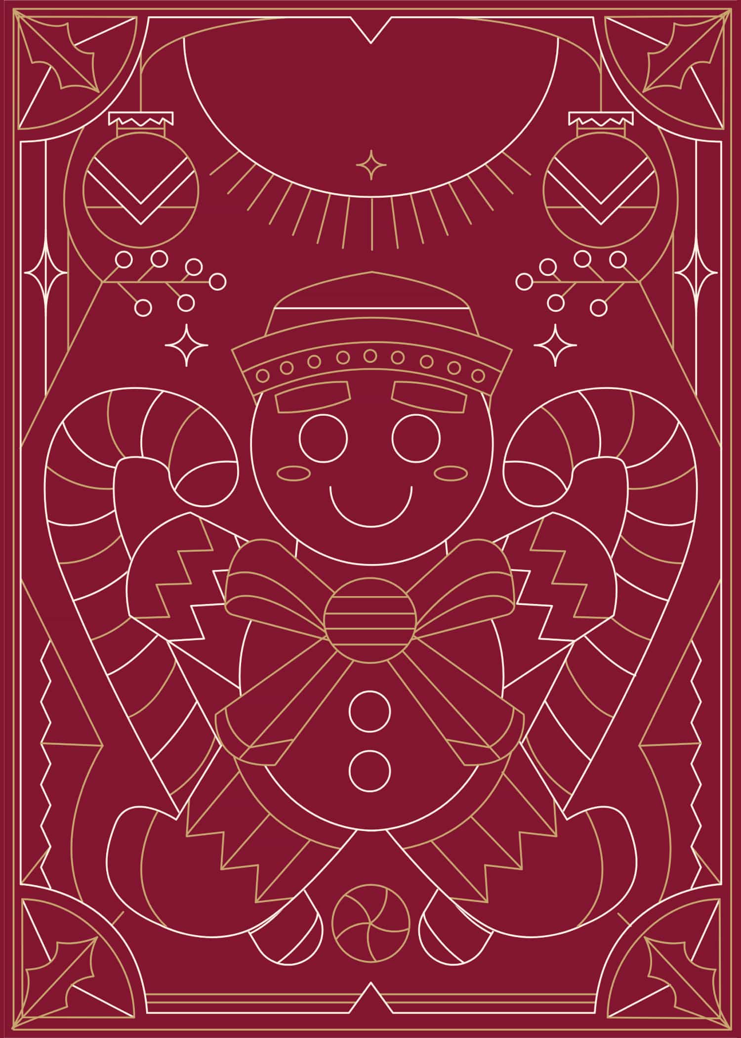 Line Art Christmas poster