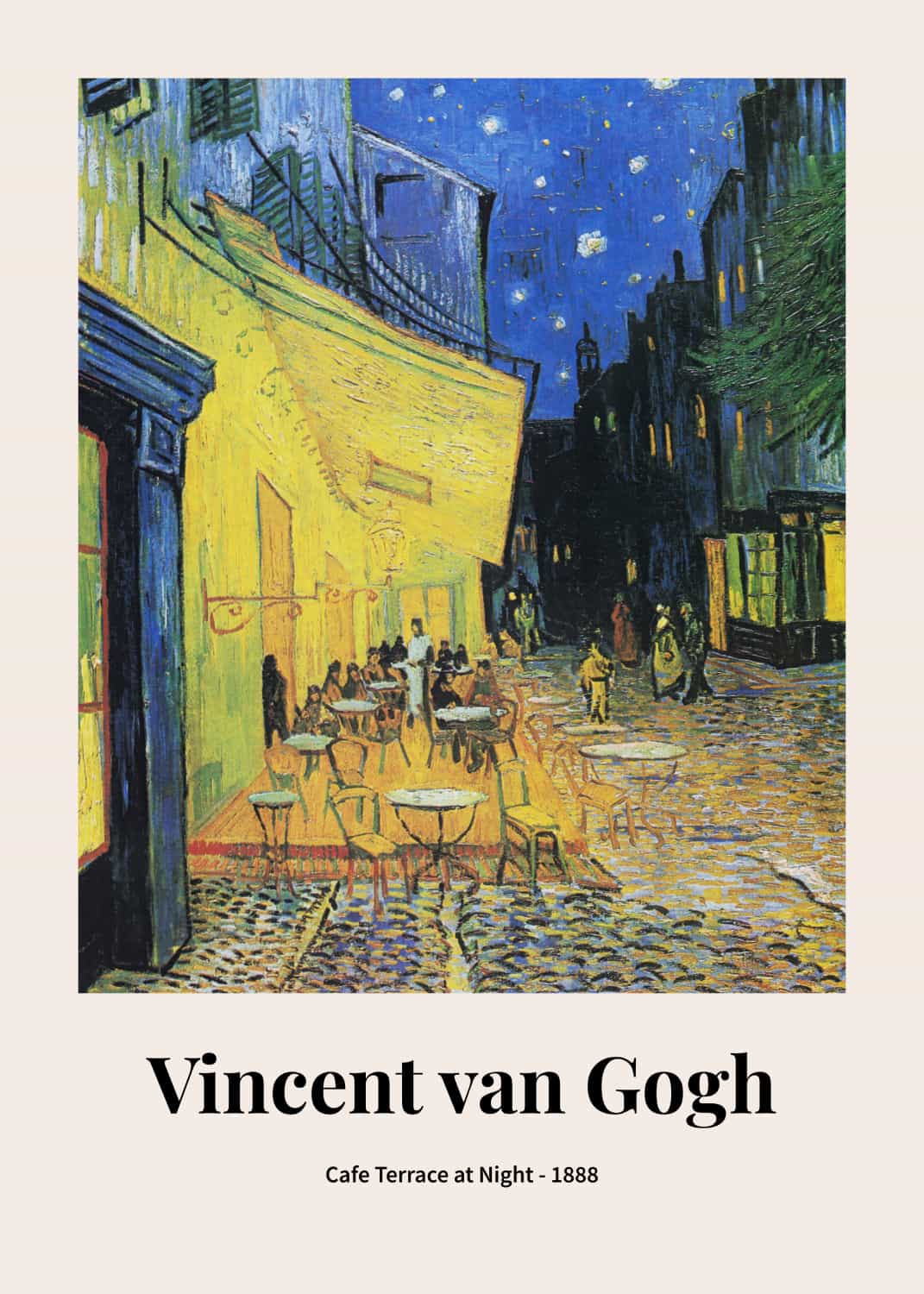 Taras kawiarni nocą Vincenta van Gogha plakat