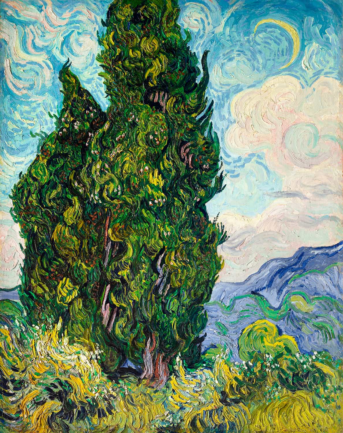 Cypresses by Vincent Van Gogh poster