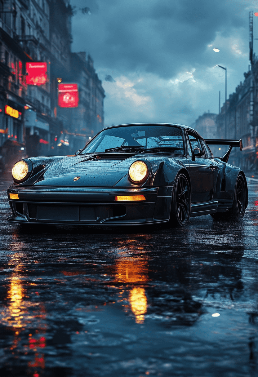Porsche 911 GTR Monochrome poster