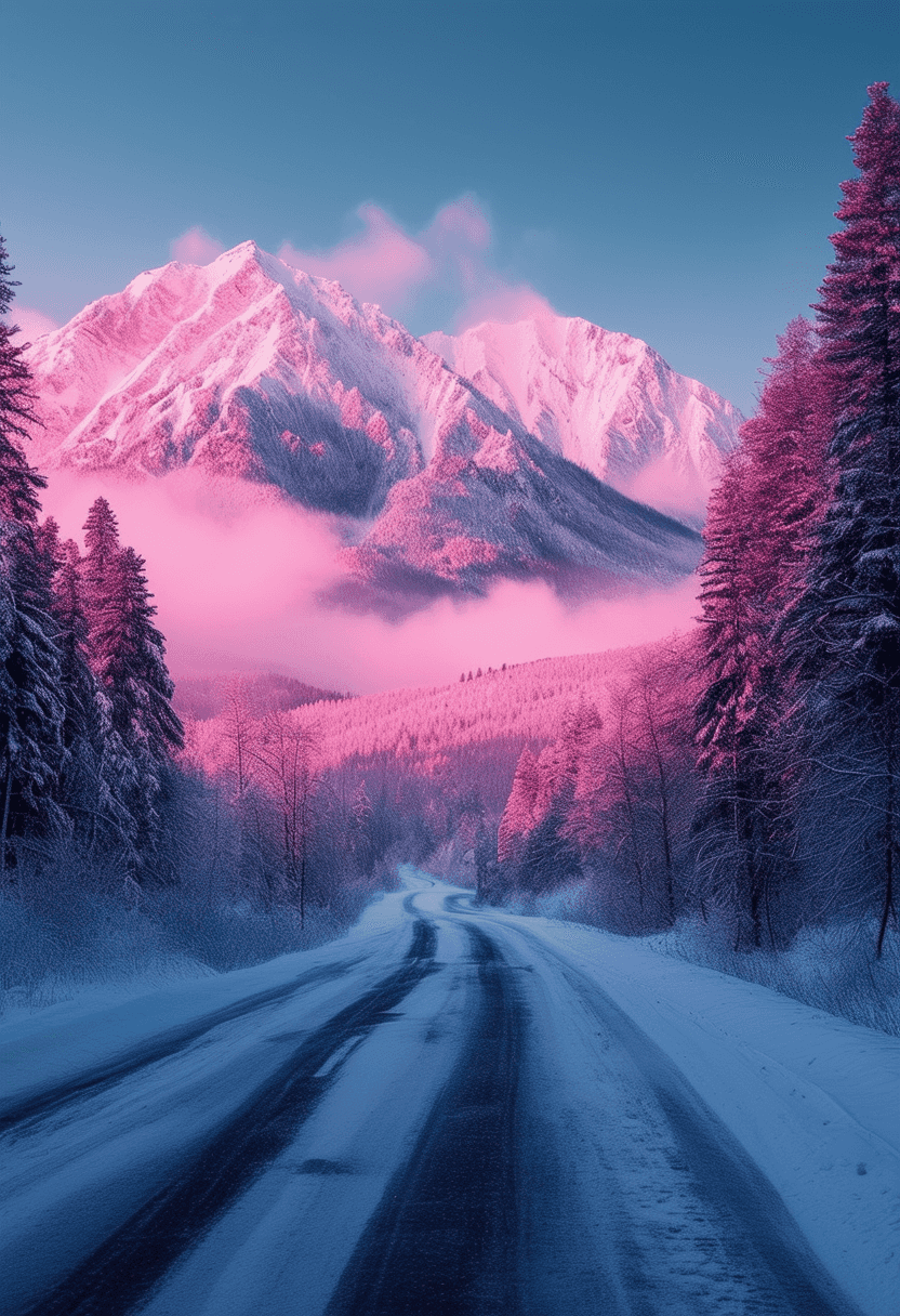 Snowy Mountain Road plakat