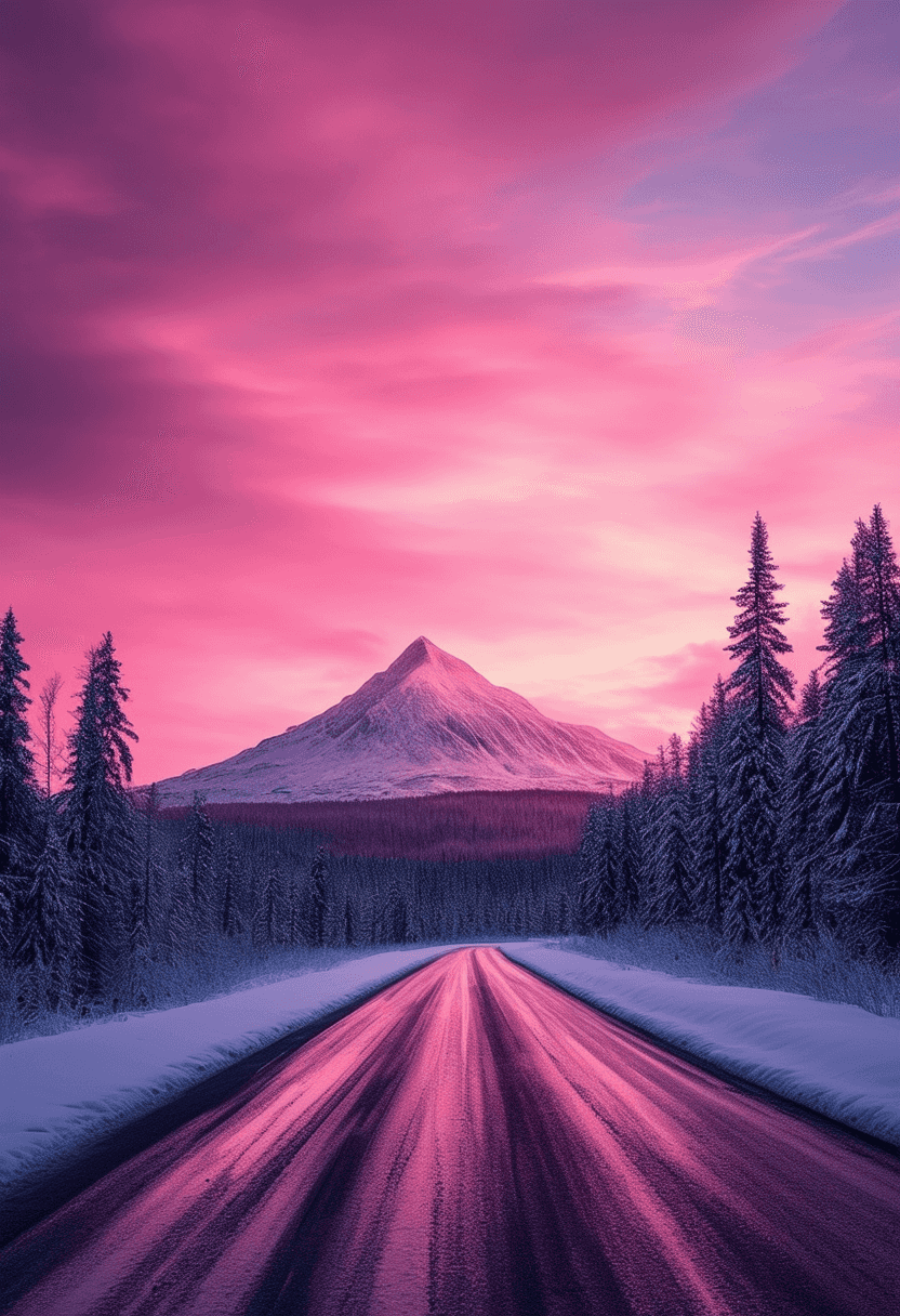 Snowy Mountain Road plakat