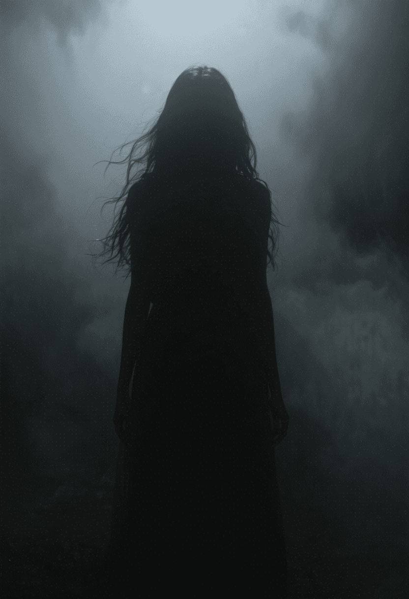 Shadow Woman in Fog poster