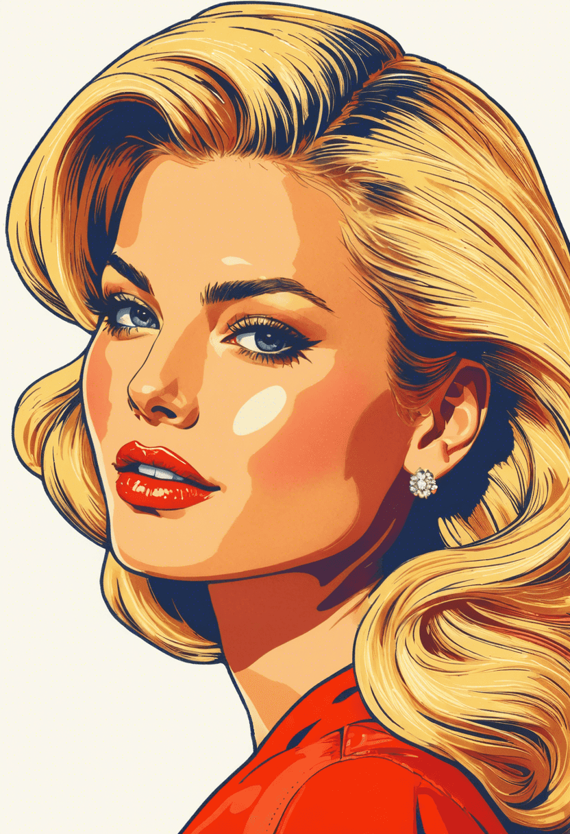 Retro 80s Blonde poster