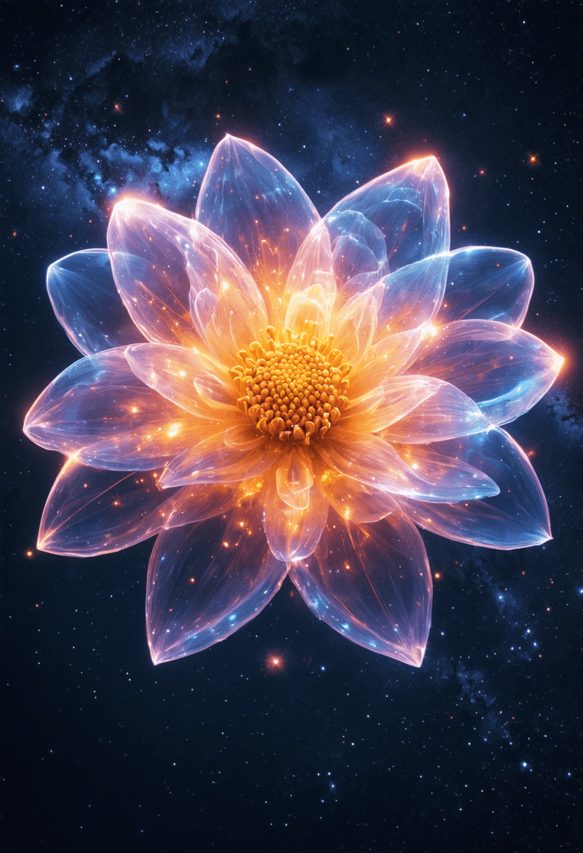 Space Flower with Universe poster
