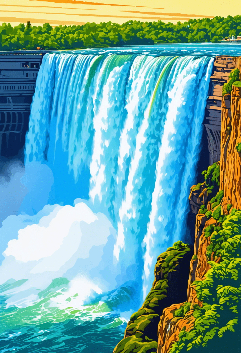 Vibrant Niagara Falls poster