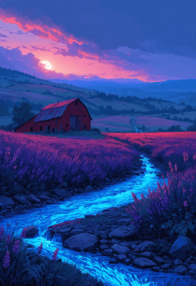 Run-Down Barn at Sunrise poster