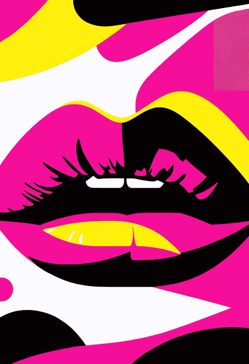 Pop Art Colorful Lips poster