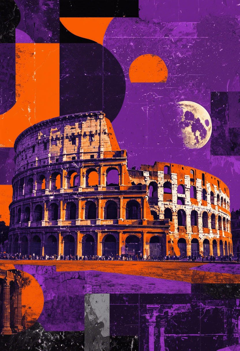 Colosseum Neo-Impressionism poster
