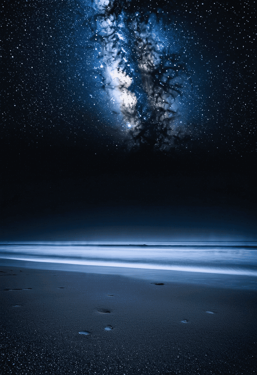 Milky Way Beach Night poster