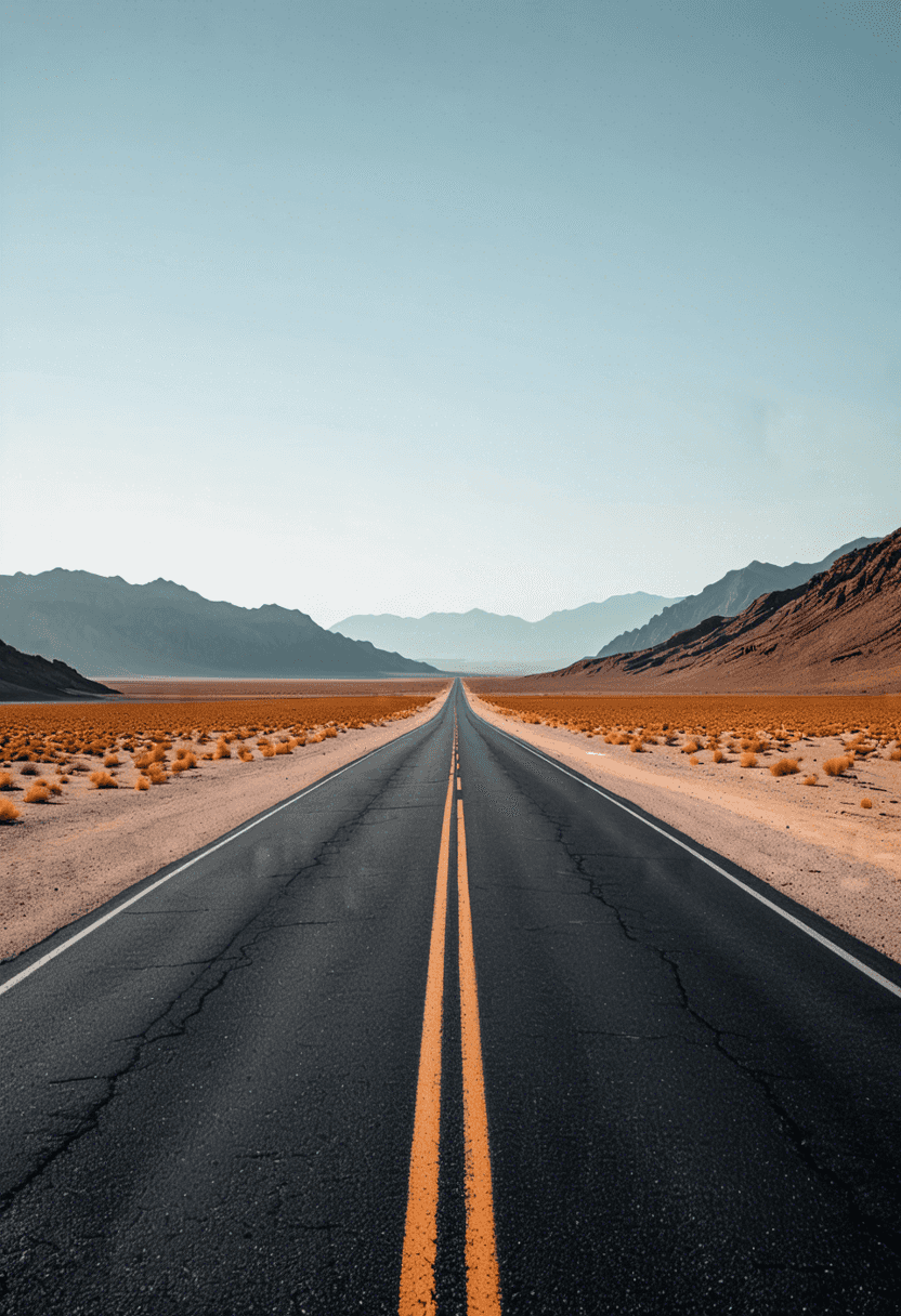 Desert Road Minimalism poster