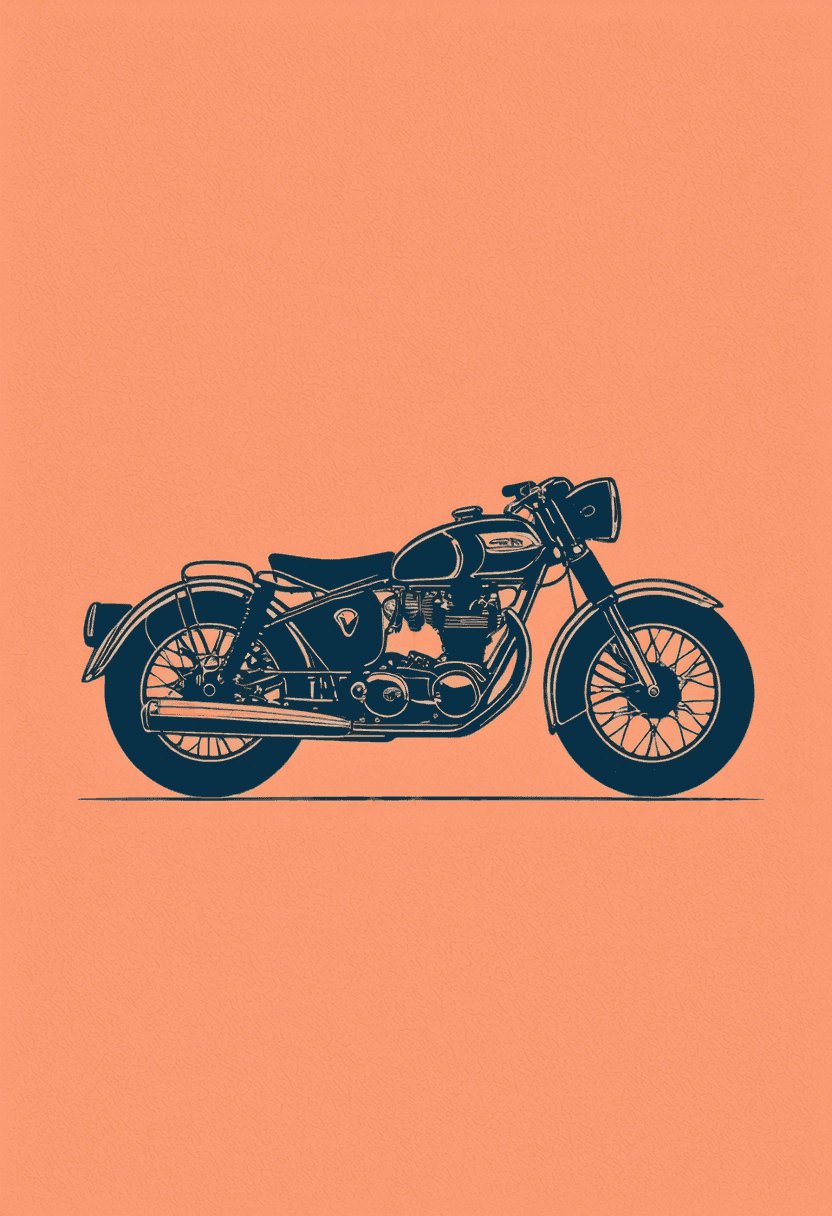 Vintage Motorcycle poster