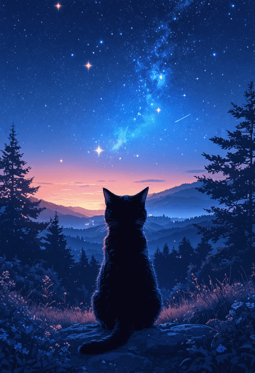 Lonely Cat Stars poster