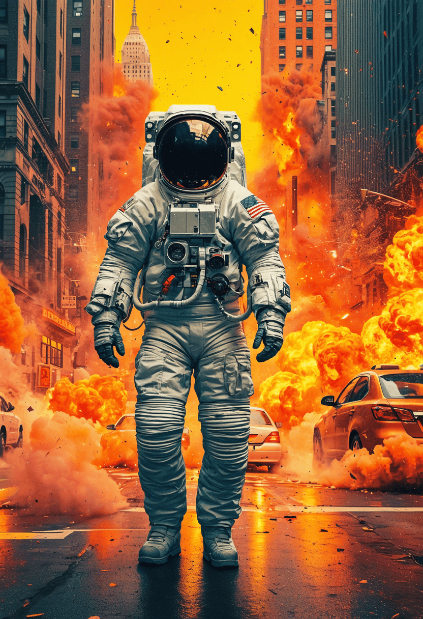 Astronaut in NYC #2 poster