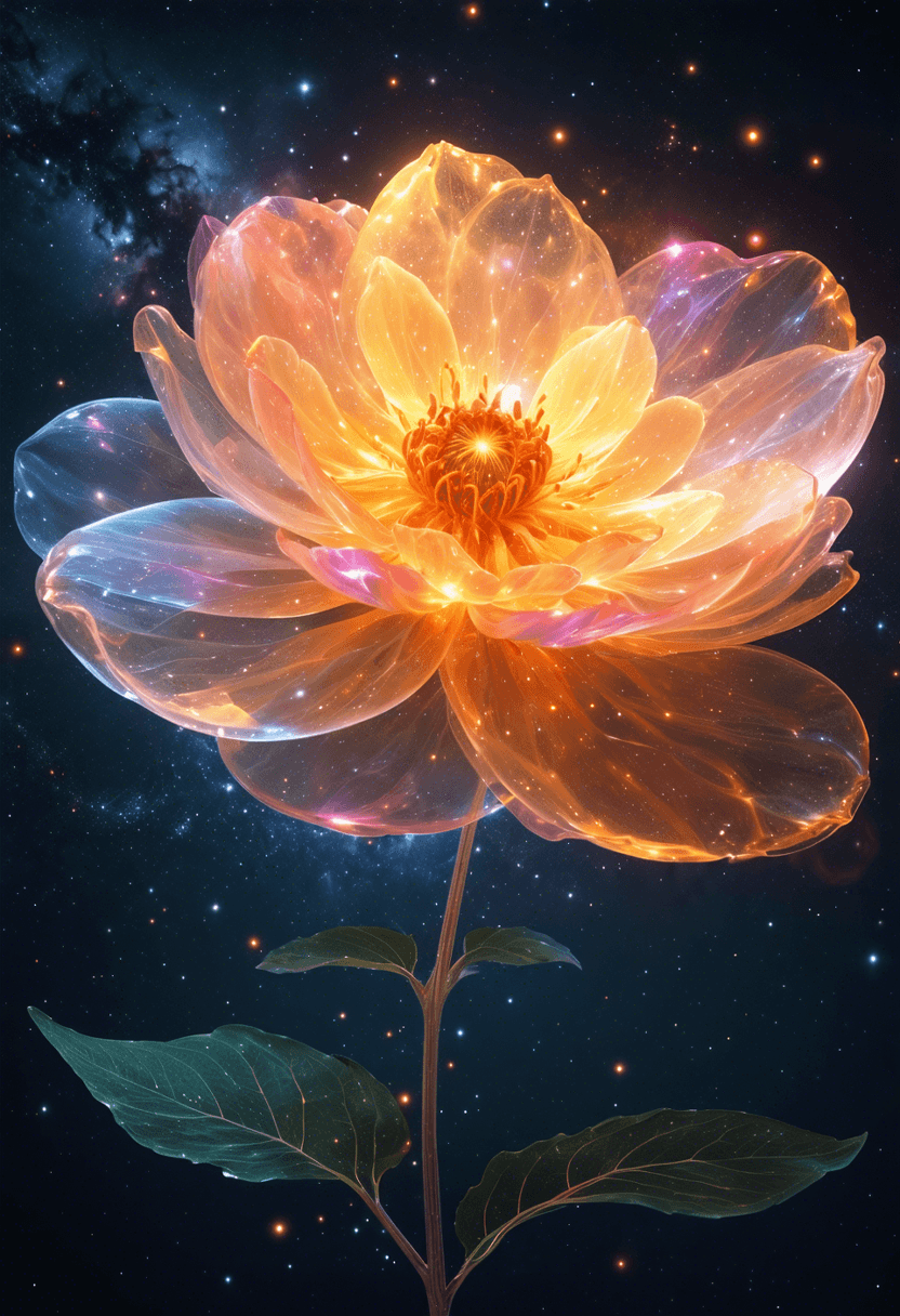 Space Flower with Universe #2 poster
