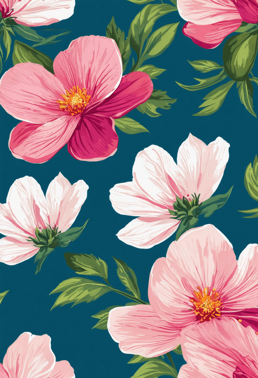 Romantic Flower Pattern poster