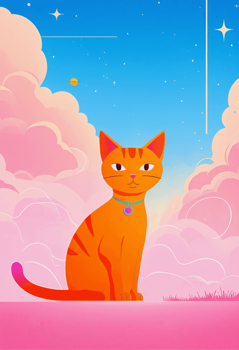 Orange Cat Design poster
