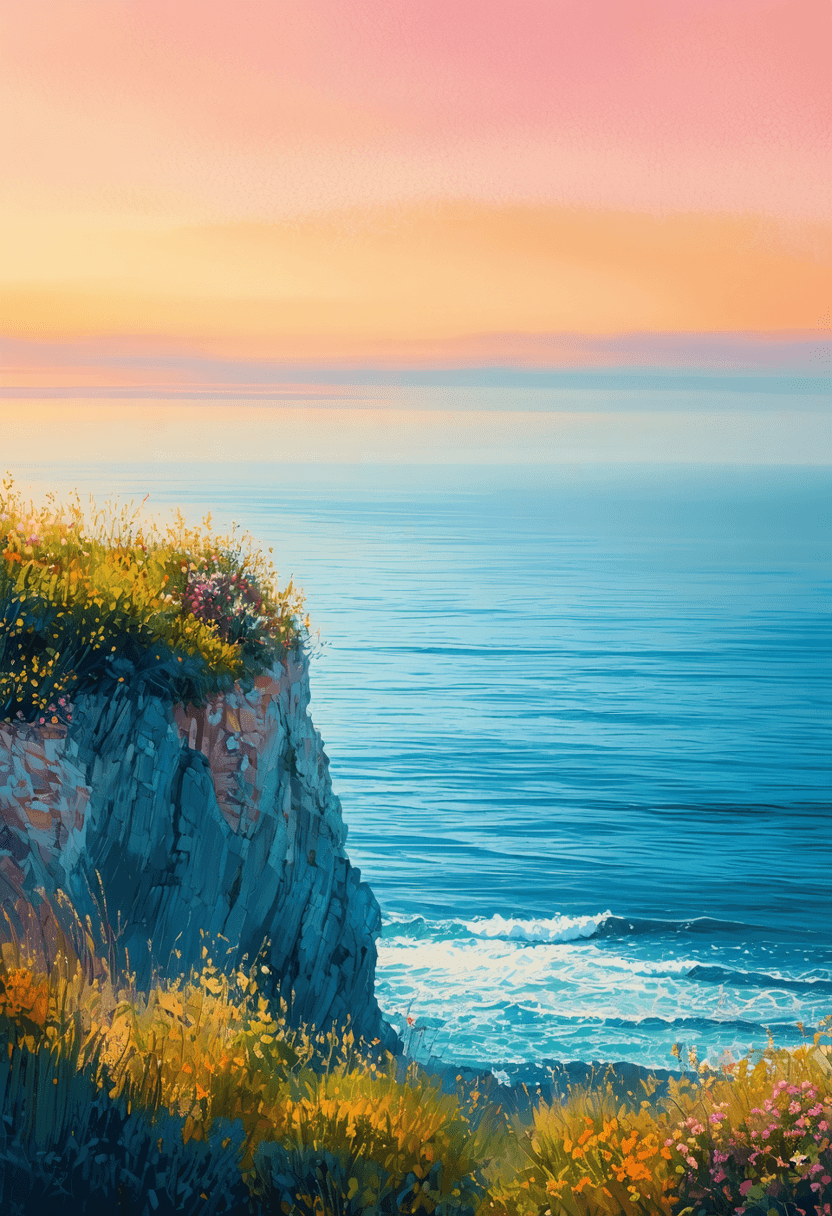 Ocean View Pastels poster