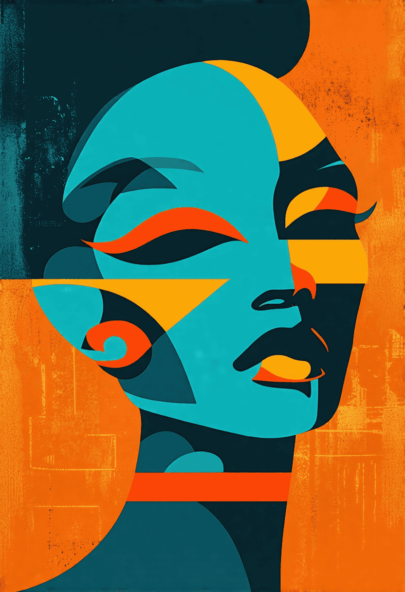 Afrofuturism Female Face poster