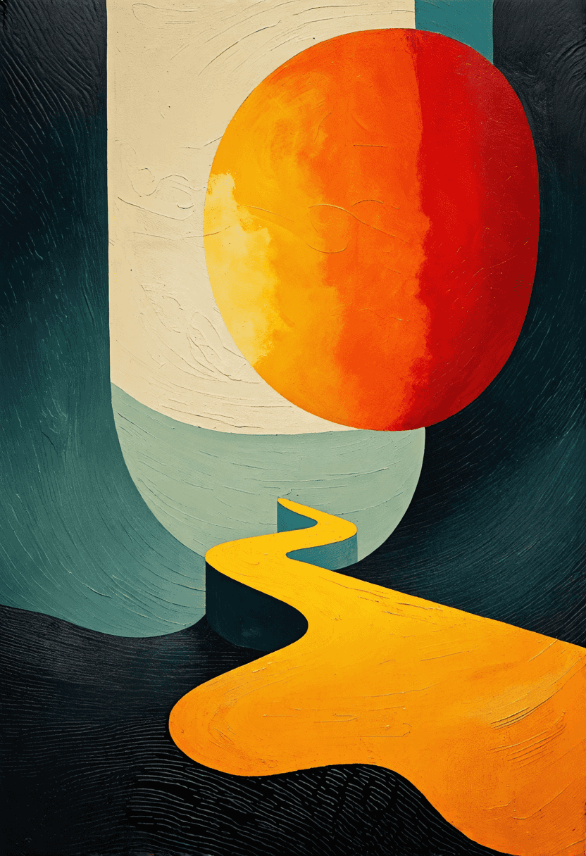 Surrealistyczny abstrakcyjny cud plakat