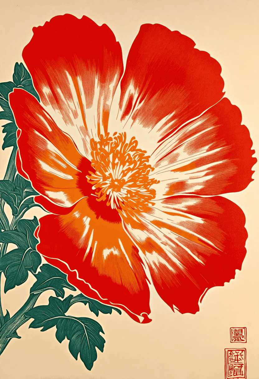 Red Flower poster