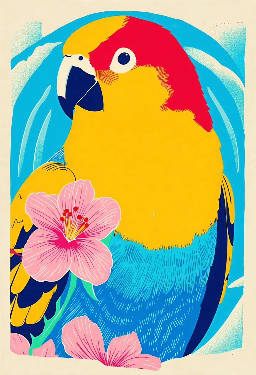 Papuga plakat