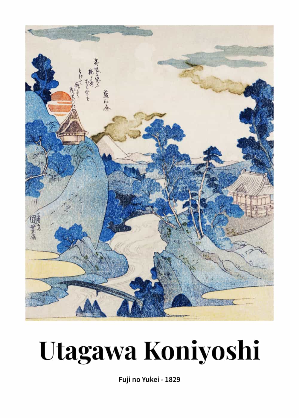 Fuji no Yukei by Utagawa Koniyoshi poster