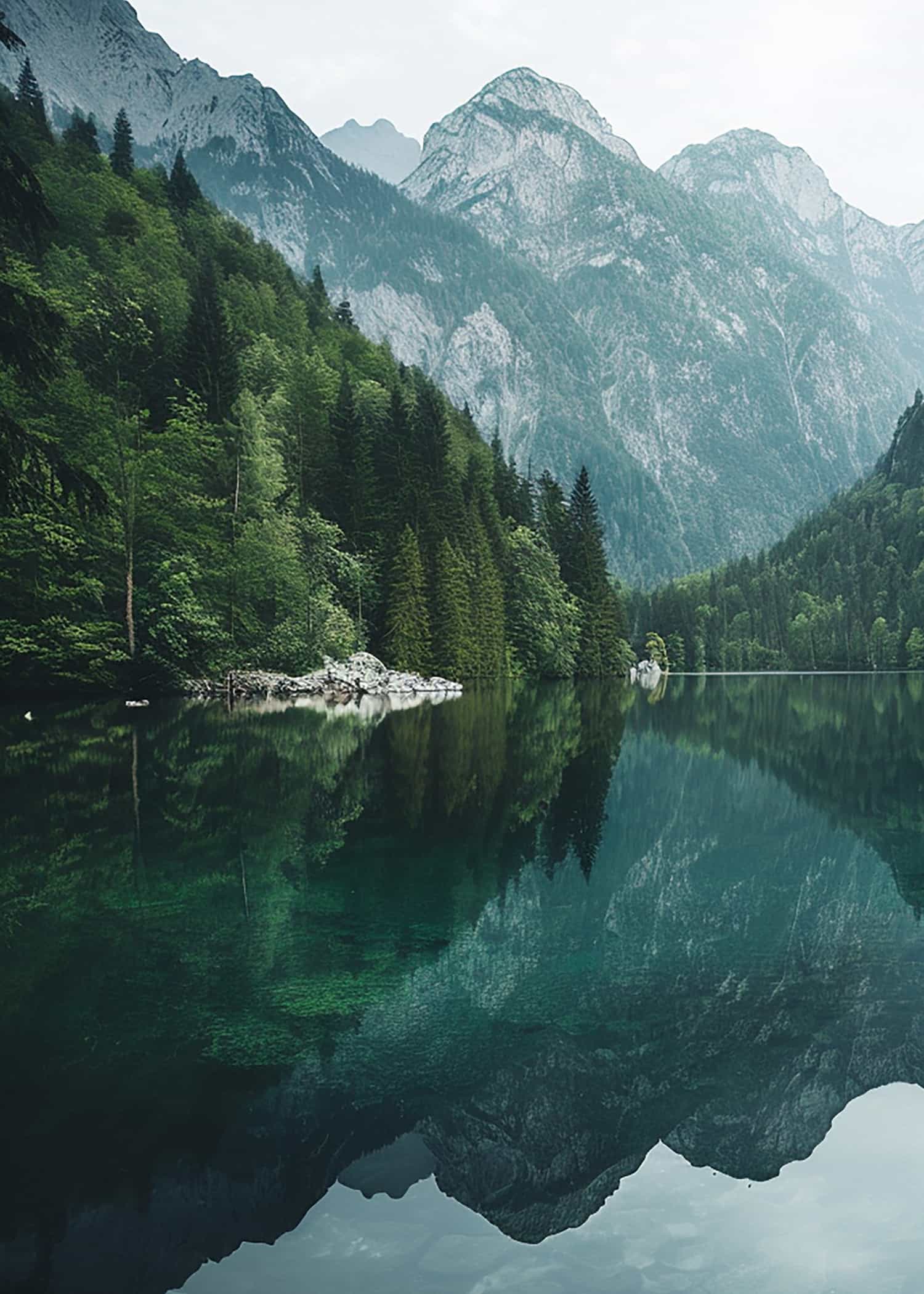 Lake & Mountains poster