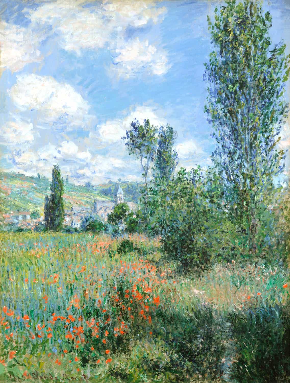 View of Vétheuil by Claude Monet poster