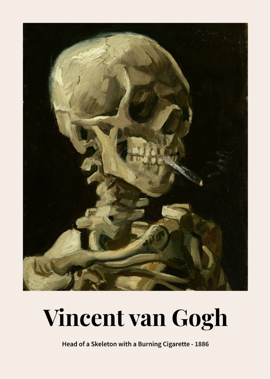 Głowa szkieletu z palącym się papierosem autorstwa Vincenta van Gogha, Product image 1