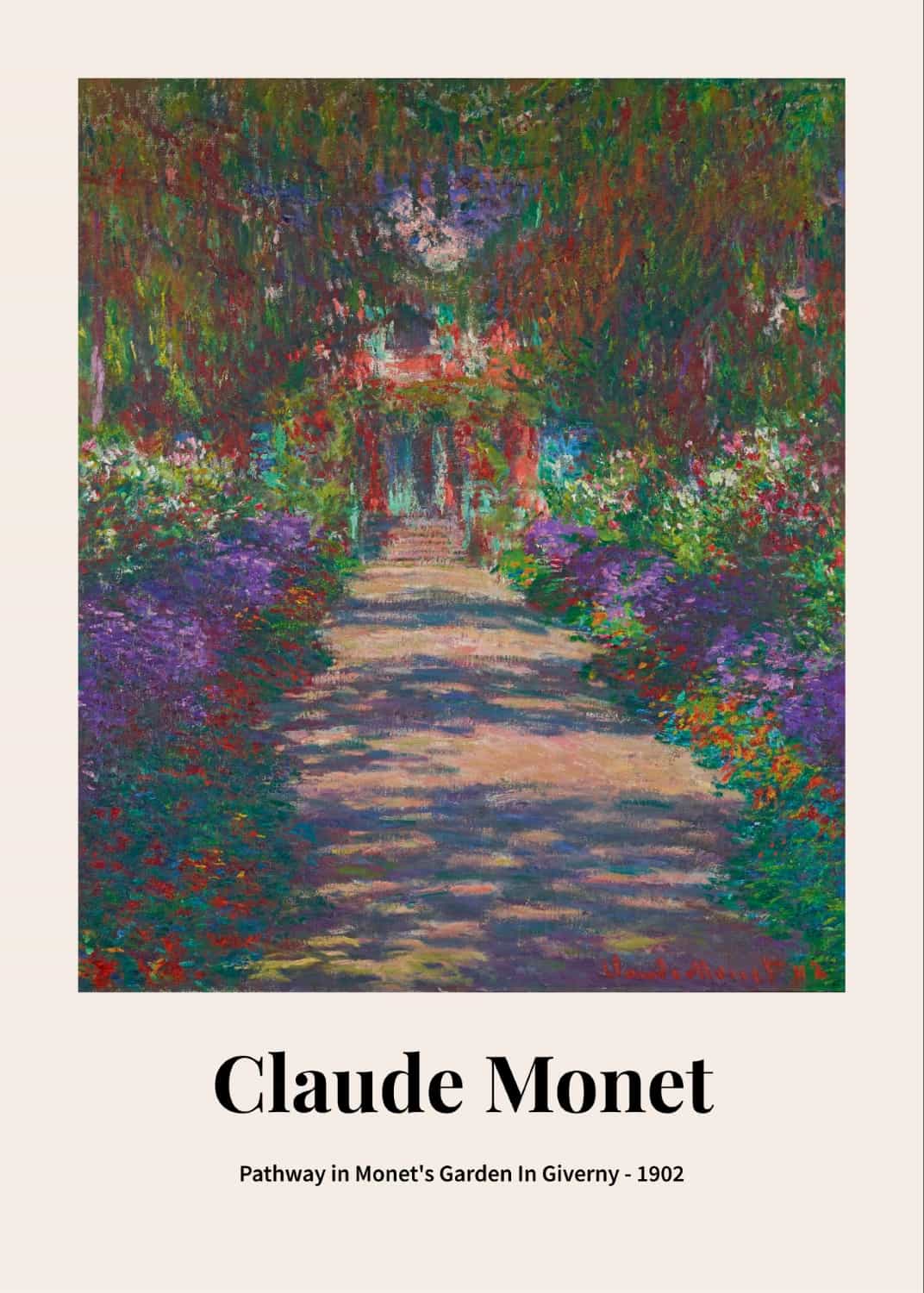 Pathway in Monet's Garden in Giverny by Claude Monet poster